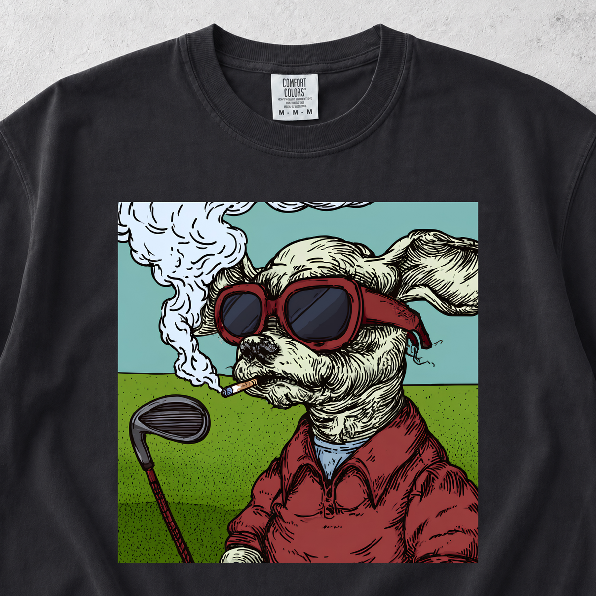 Golfer Dog T-shirt