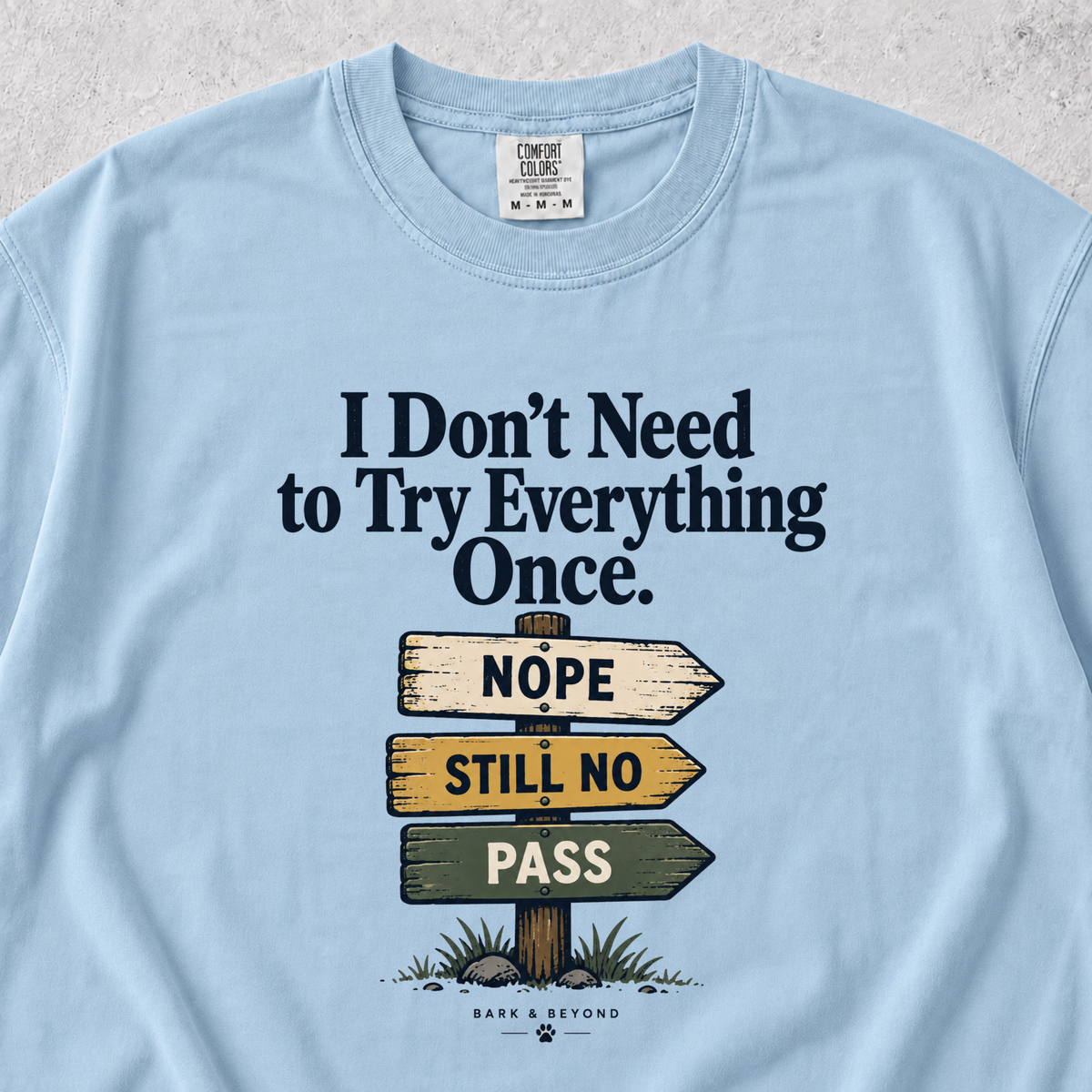 I Don't Need to Try Everything T-shirt