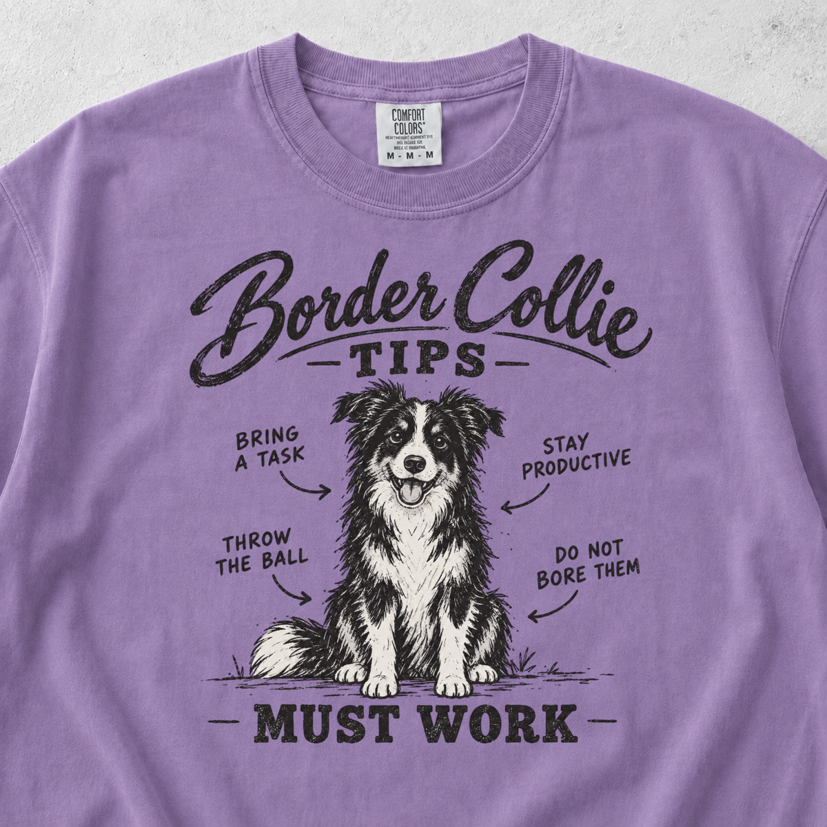 Border Collie Tips T-shirt