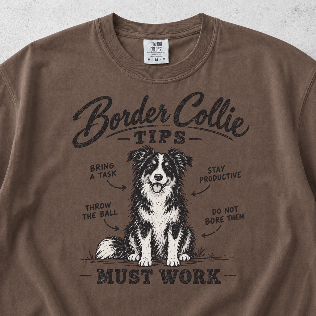 Border Collie Tips T-shirt