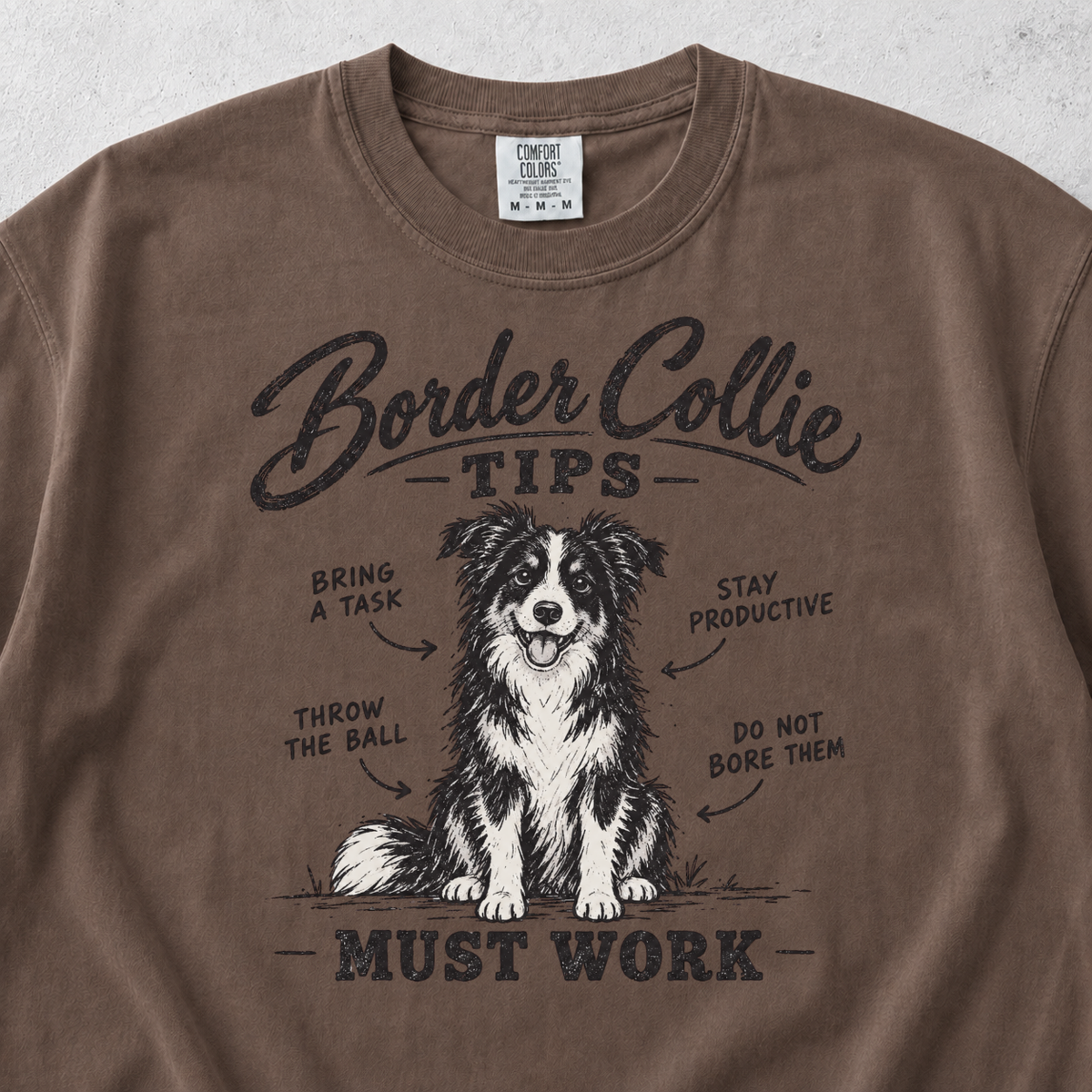 Border Collie Tips T-shirt