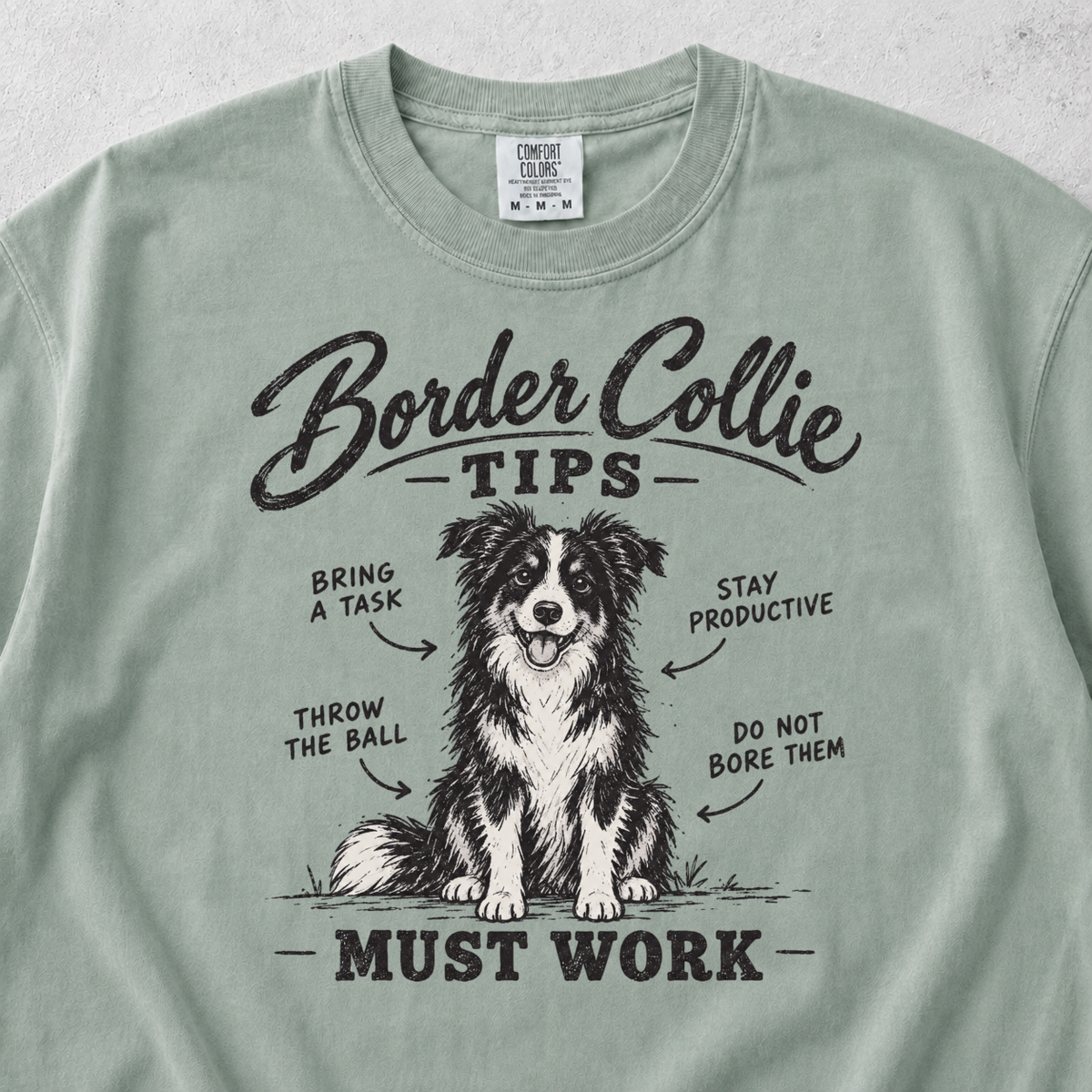 Border Collie Tips T-shirt