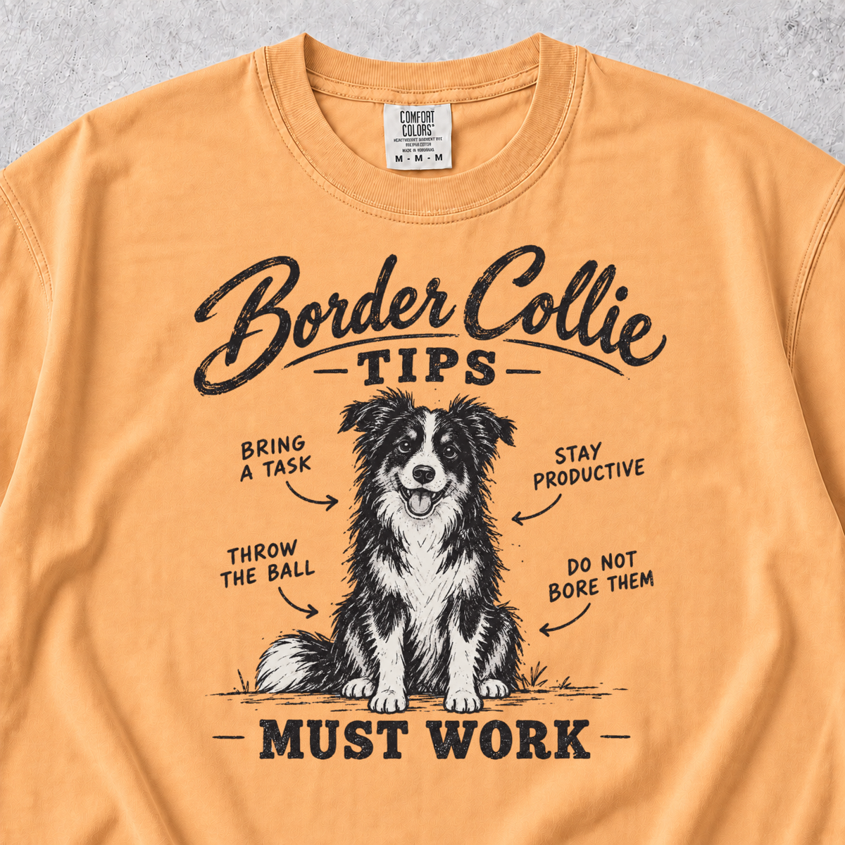 Border Collie Tips T-shirt