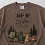Camping is better with a Dog T-shirt