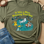 Relaxing pool day T-shirt