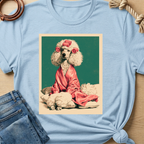 Poodle with Pink Robe T-shirt