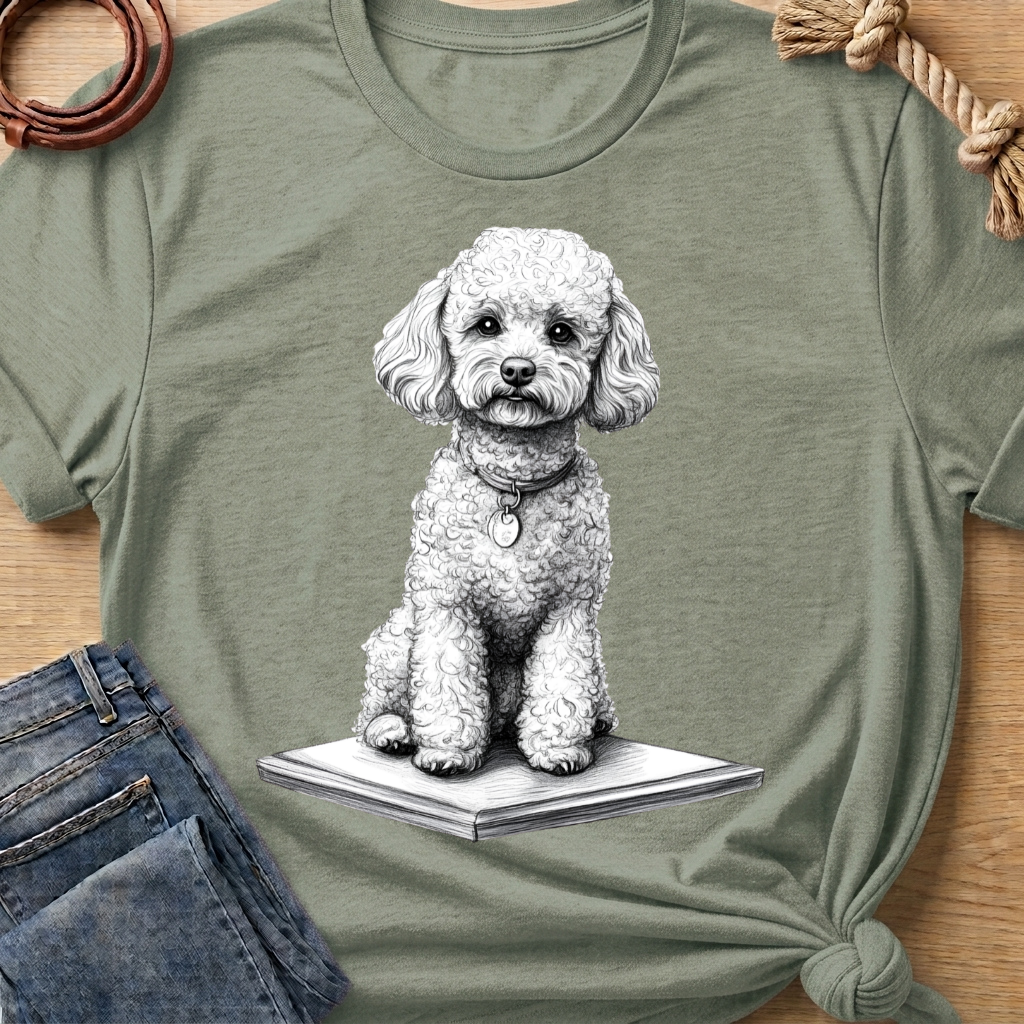 Poodle Pencil Sketch T-shirt